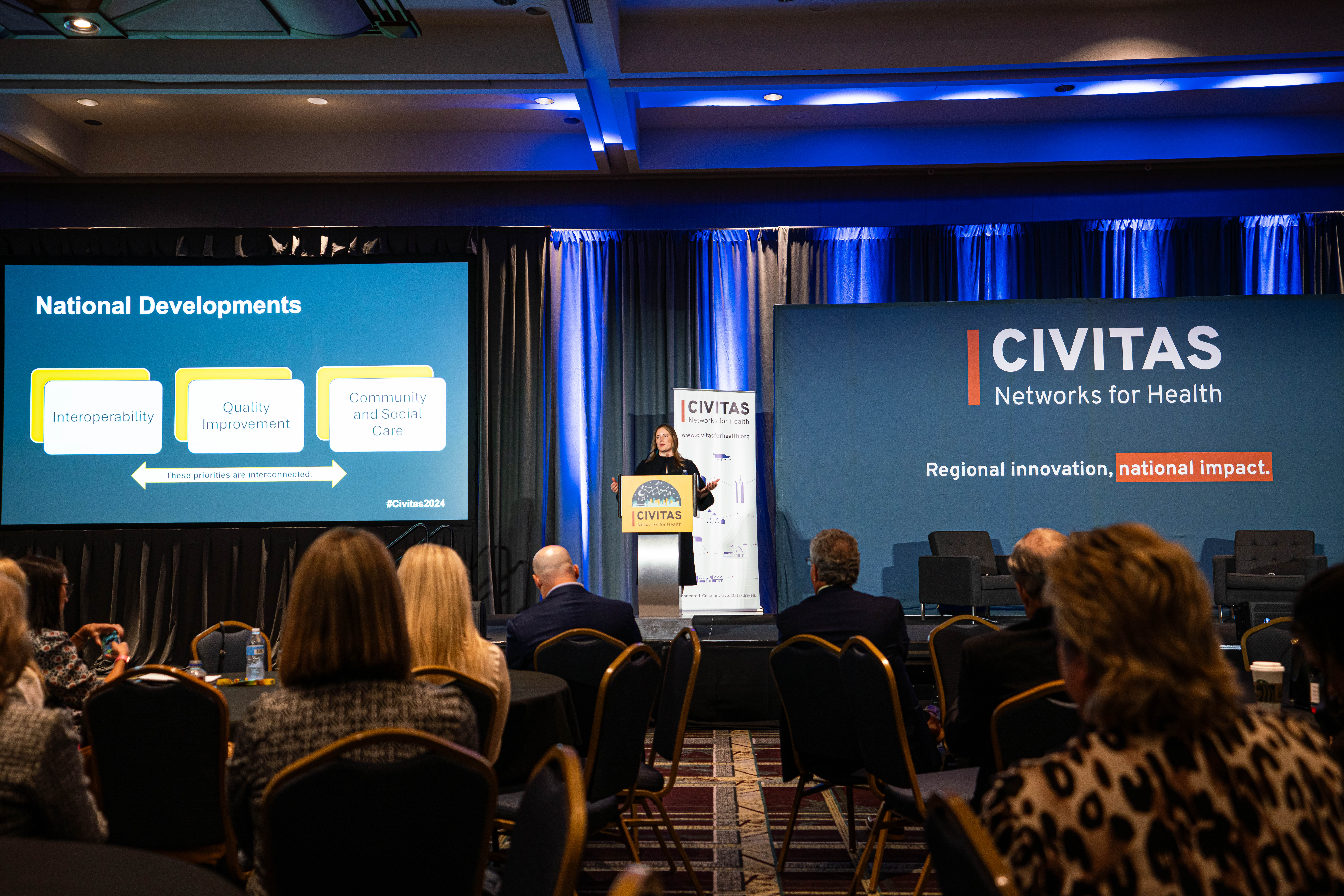 Lisa Bari speaking at Civitas Networks for Health 2024